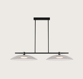 Подвесной светильник Betty C1338/2 черный металл/прозрачное стекло