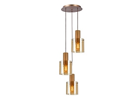 Venize Люстра 3L медный-янтарный