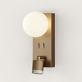 Бра Tea A1337/2 золотой металл/белый мрамор