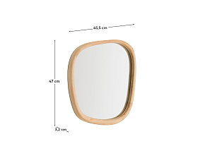 Зеркало Alura в раме из тикового дерева 45,5 x 45,8 см