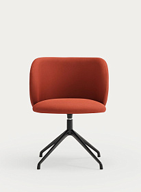 Поворотный стул Mogi кирпичный с черными ножками