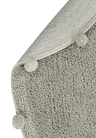 Ковер с помпонами оливковый 120D