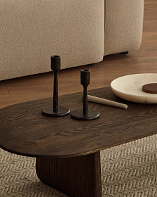 Nuvro Большой черный алюминиевый подсвечник