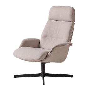 Кресло Rever с откидной высокой спинкой, мягкой обивкой и алюминиевым поворотным основанием