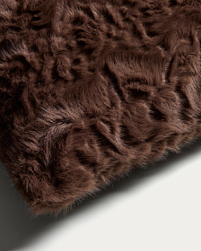 Чехол для подушки Oruma из искусственного меха шоколадно-коричневого цвета, 40 x 60 см