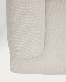 2-местный диван Aurum из шенилла цвета экрю и серого металла 210 см