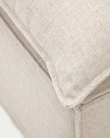 Anarela Пуф со съемным льняным чехлом бежевого цвета 80 х 80 см