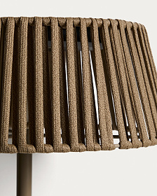 Уличный торшер Aldet на солнечных батареях бежевый, диаметр 46 см