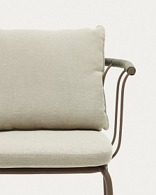 Salguer Барный стул из веревки и стали окрашенный в коричневый цвет