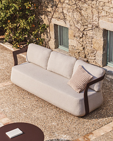 Чехол для подушки Dirome бежевого цвета в полоску, 100% ПЭТ, 45 x 45 см