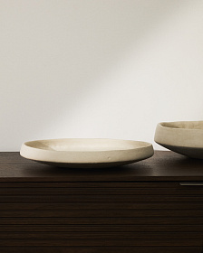 Кухонный поднос Mireni из папье-маше бежевого цвета Ø 29 см