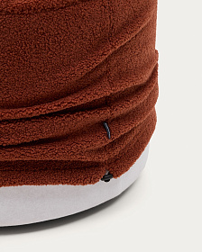 Kaeli Пуф для ног со съемным чехлом из терракотового букле Ø 60