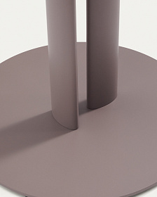 Уличный стол Sedalis из стали со столешницей из серо-коричневого алюминия Ø80 см