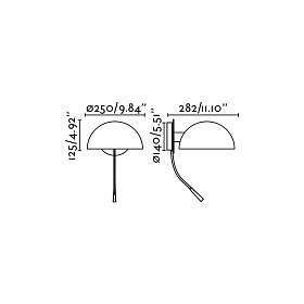 DOMINICA Черная лампа с аппликацией и считывателем