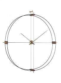 Настенные часы Delmori G черный/латунный/орех