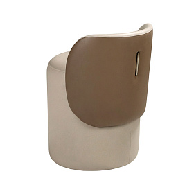 Пуф 5187 из экокожи в норковом и коричневом цветах