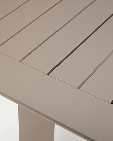 Раздвижной уличный стол Brela из алюминия цвета taupe 205(287) x 100 см