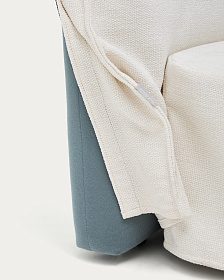 Изголовье кровати Jaira из белого шенилла со съемным чехлом для кроватей шириной до 90 см