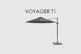 Зонт Voyager T1 ANTHRACITE — LIGHT GREY 250 x 250 (с основанием и чехлом)