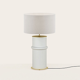 Настольная лампа Bambu матовый латунный металл с абажуром 801011/41