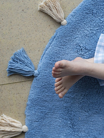 Хлопковый ковер Lillaland COLORFUL BLUE D140