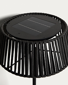 Уличный торшер Aldet на солнечных батареях черный, диаметр 46 см