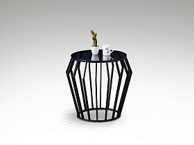 Приставной столик Ciros черный матовый