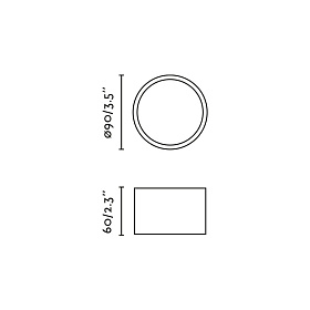 MIZU Потолочный светильник черный/черный LED 8W 2700K