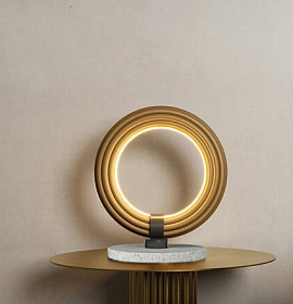 Настольная лампа Elli золотой металл/белый мрамор