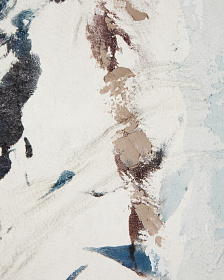 Erale Абстрактная картина ручной работы в серо-синих тонах, размер 120 x 200 см