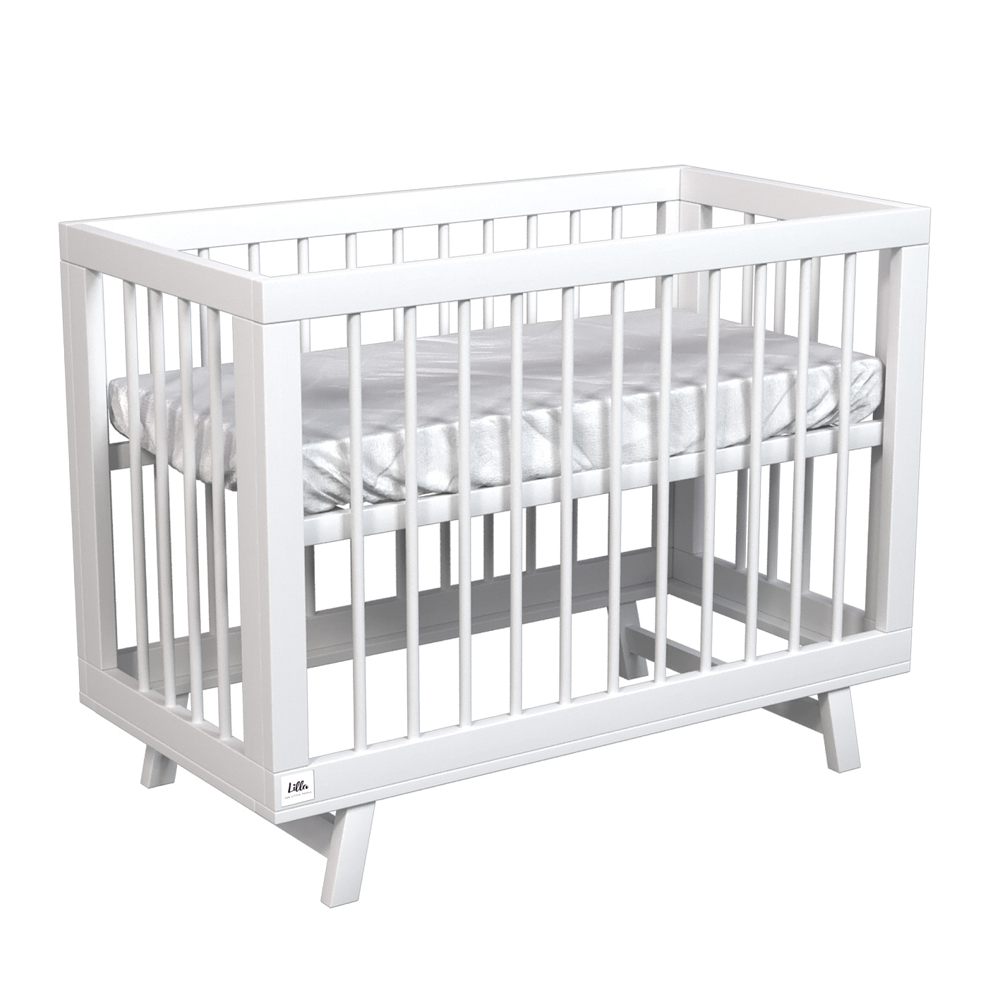 Кроватка для новорожденного Lillaland - модель Lilla Aria (НИК23)белая