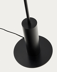 Торшер Nibla из чёрного металла с абажуром из белой глины