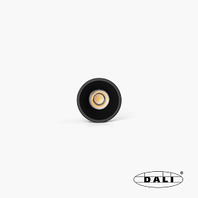Tulipa Черный встраиваемый даунлайт 7W 15° 3000K CRI90 DALI