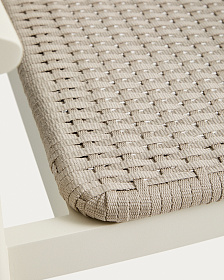 Уличный стул Erice из алюминия и шнура цвета экрю