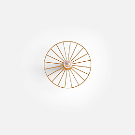 Бра Wheel 30 см золотой + цоколь 5 см золотой