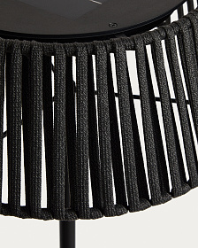 Уличный торшер Aldet на солнечных батареях черный, диаметр 46 см