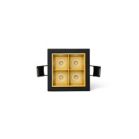 Встраиваемый светильник TROOP 4x2W черно-золотой 15є 4000K CRI90