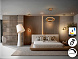 Mirena Люстра 1L розовое золото D50