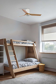 Потолочный вентилятор MINI PUNT TUB S Ш900mm белый 3 PALAS светлое дерево