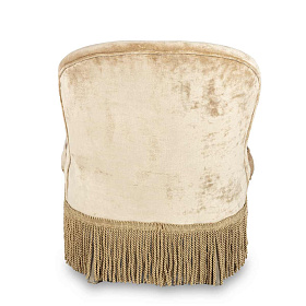 Бежевое бархатное кресло Velvet