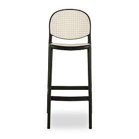 Черный уличный барный стул Gery