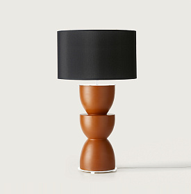 Настольная лама Metric белый металл, черный абажур 801021/41