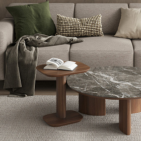 Приставной столик OLIMAR 42x35 шпон ореха F