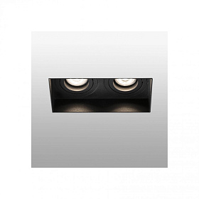 Встраиваемый светильник Hyde черный без рамки 2L GU10