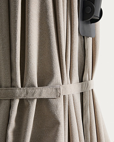 Бежевый консольный зонт Noli с графитовой алюминиевой конструкцией, 300 x 420 см