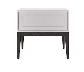 Прикроватная тумбочка MARBELLA шпон ореха W, серо-бежевый лак