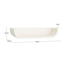 Полка Salaya из лакированной бежевой фанеры ясеня 60 x 12 см