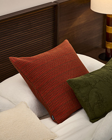 Чехол на подушку Nuval из ткани красного цвета 50 x 50 см