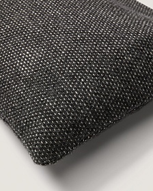 Чехол для подушки Elira из шерсти и хлопка черного цвета 40 x 60 см