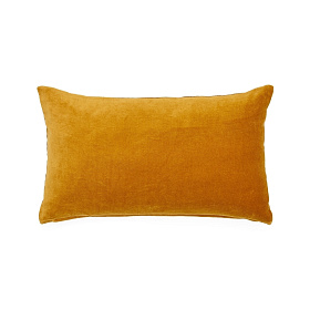 Muna Чехол на подушку из хлопка льна горчичного и белого цвета 30 x 50 см